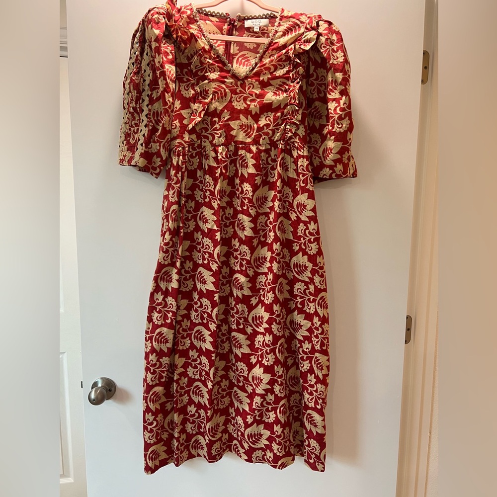 SEA New York puff sleeve midi dress -XSmall